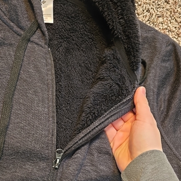 Charcoal Fleece Lined Zip-Up Hoodie and Joggers Set - Picture 3 of 8